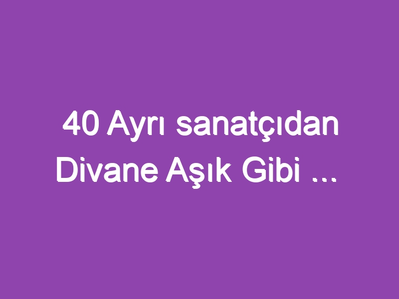 40 Ayrı sanatçıdan Divane Aşık Gibi …