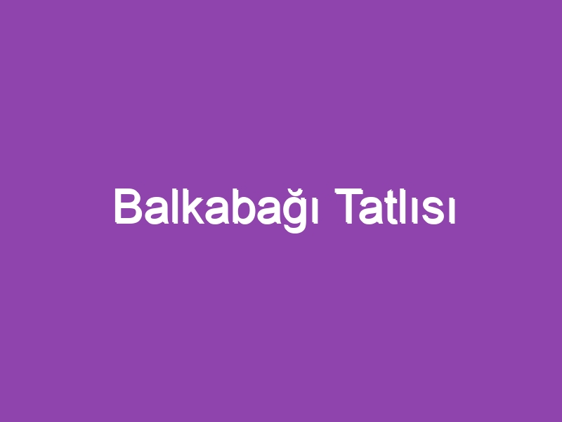 Balkabağı Tatlısı