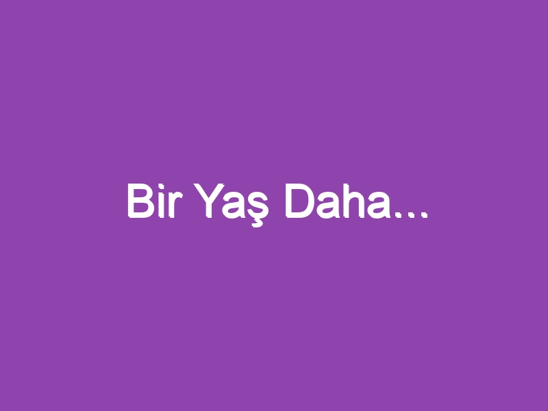 Bir Yaş Daha…