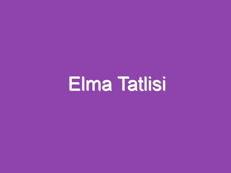 Elma Tatlisi