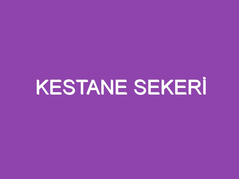 KESTANE SEKERİ