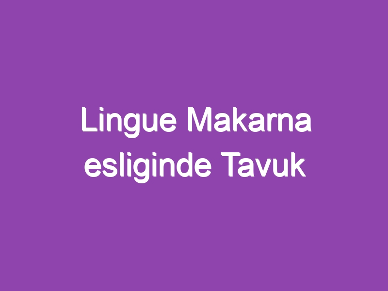 Lingue Makarna esliginde Tavuk