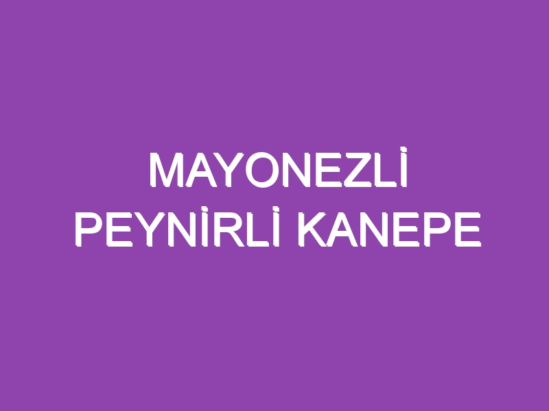 MAYONEZLİ PEYNİRLİ KANEPE