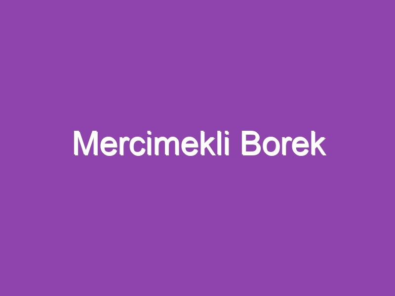 Mercimekli Borek