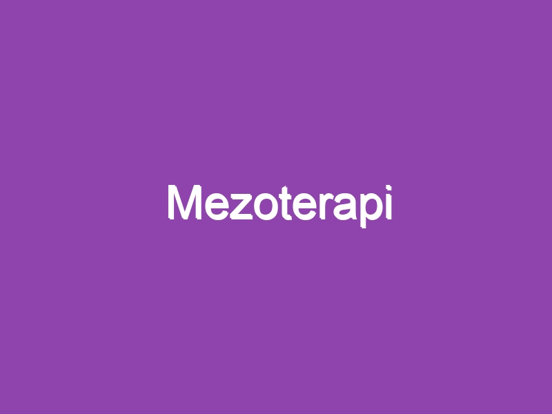 Mezoterapi