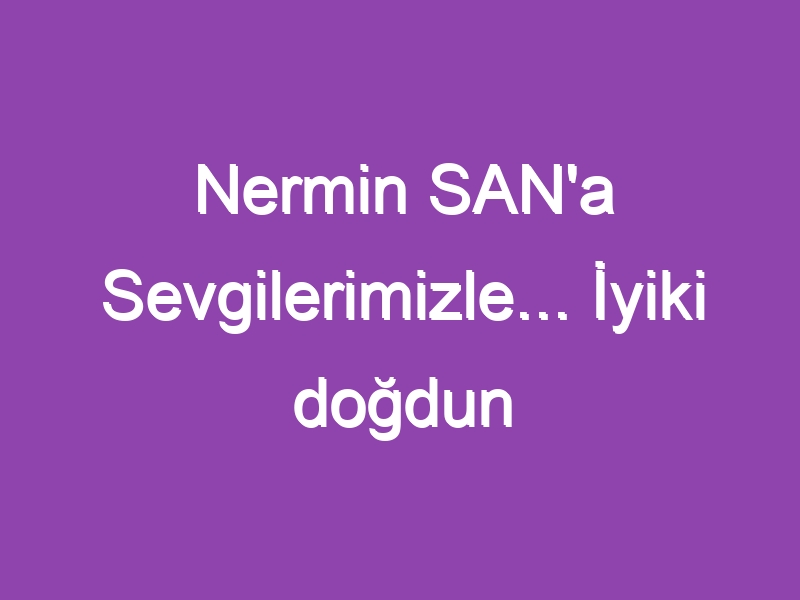 Nermin SAN’a Sevgilerimizle… İyiki doğdun Teyzecim.