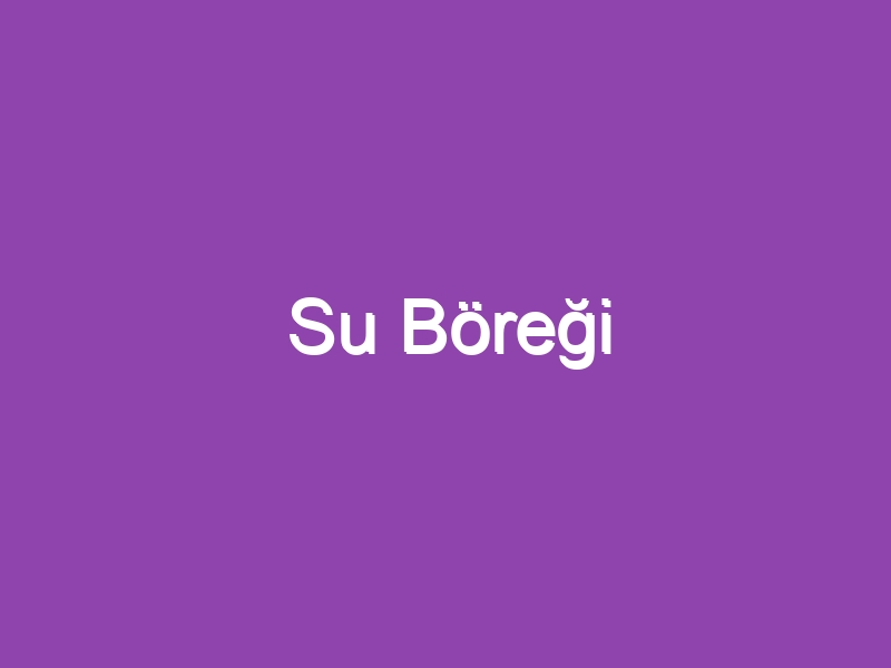 Su Böreği