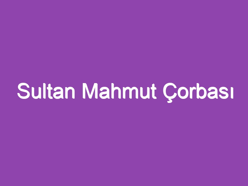 Sultan Mahmut Çorbası