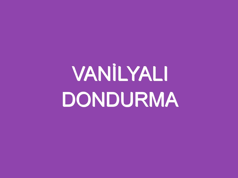 VANİLYALI DONDURMA