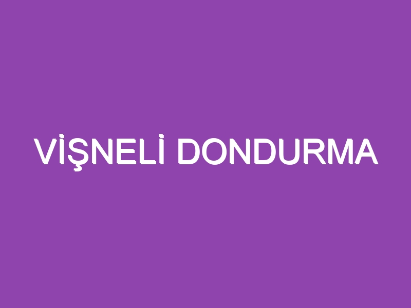 VİŞNELİ DONDURMA