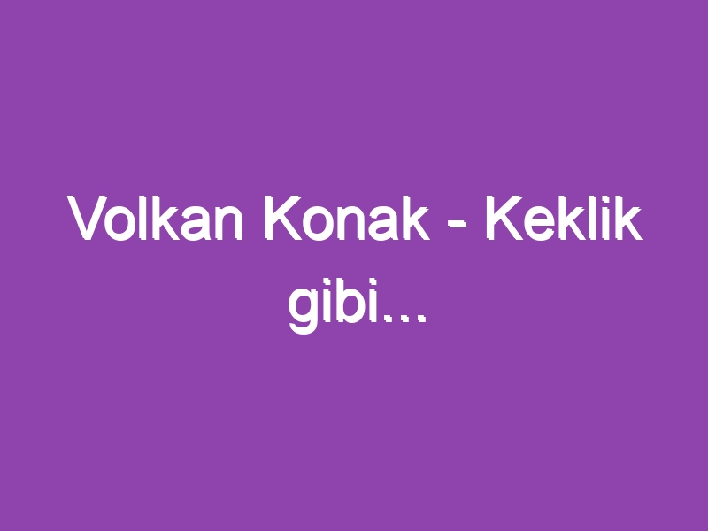 Volkan Konak – Keklik gibi…