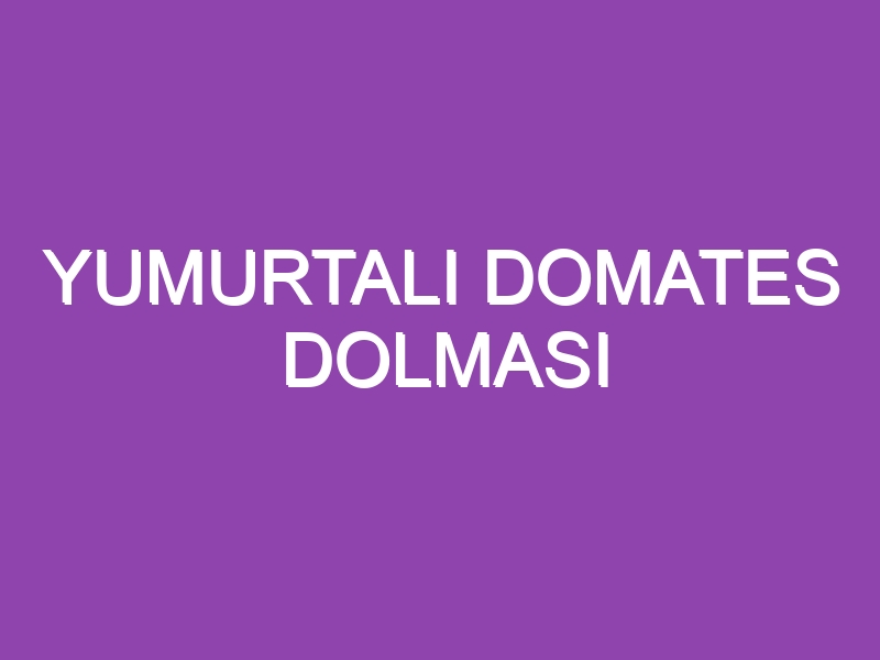 YUMURTALI DOMATES DOLMASI