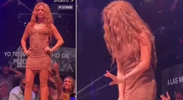 Shakira izleyicilerin uygunsuz davranışı üzerine eteğini kapatarak sahneyi terk etti